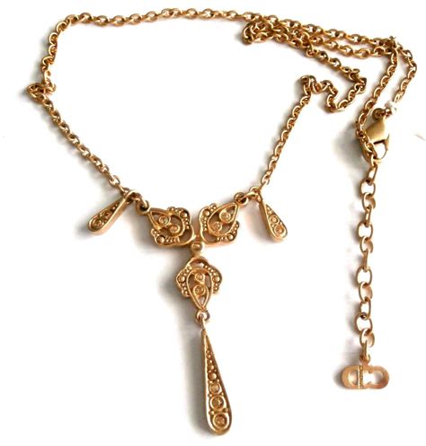 dior necklace gold price|Dior necklace sale.